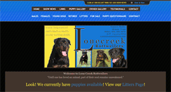 Desktop Screenshot of lonecreekrottweilers.com